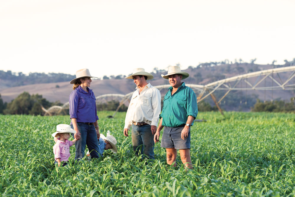 Farming Family in Paddock